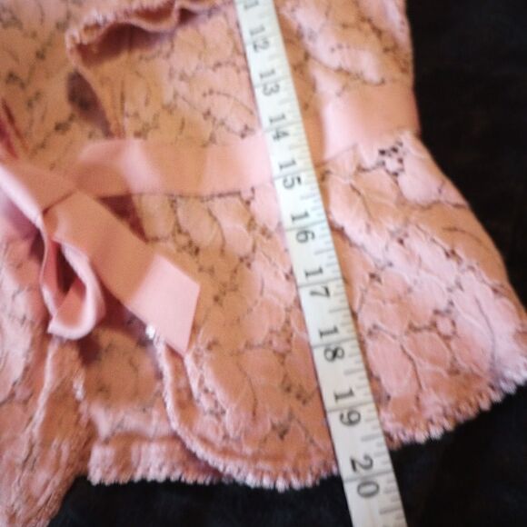 Apt 9 blush lace top with bow tie at waist - Picture 8 of 9